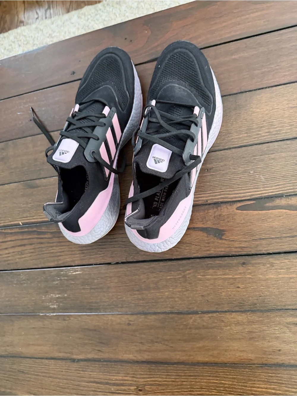 Adidas Ultra Boost Women’s Size 11 Sneakers Black And Purple